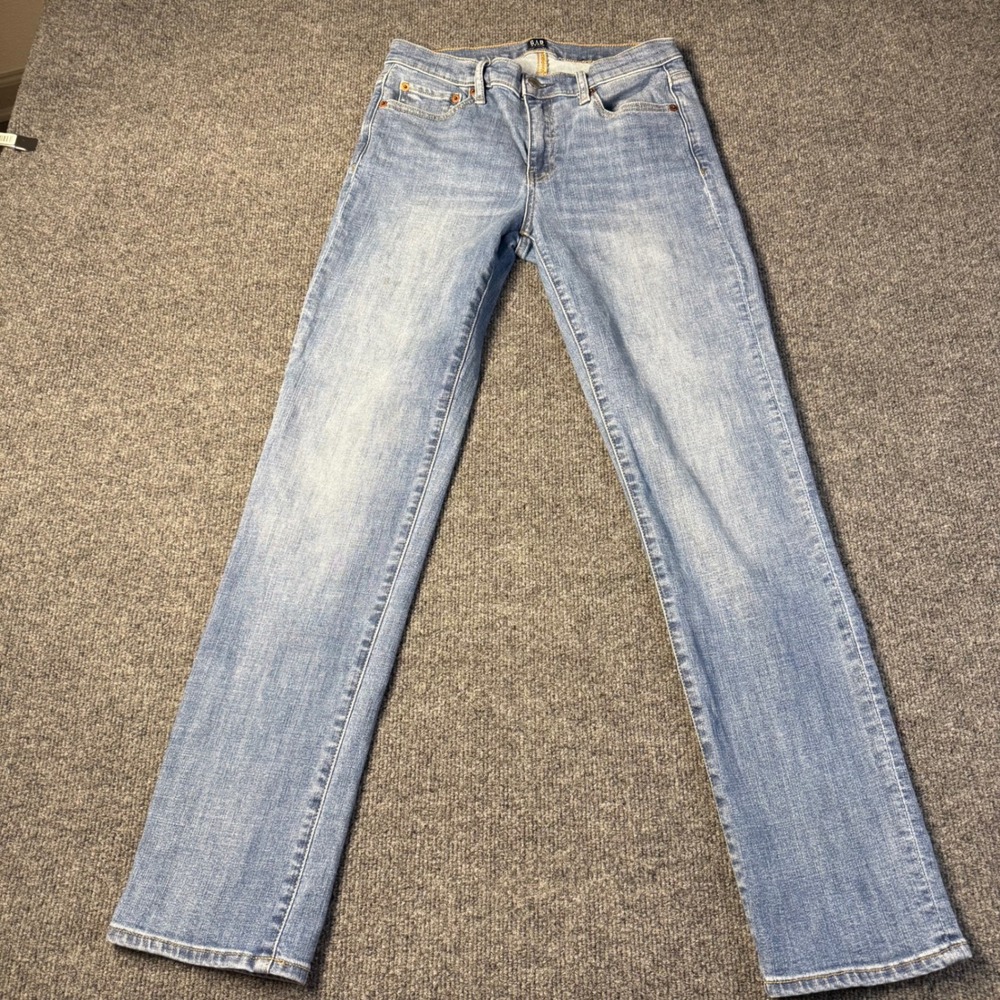 GAP 1969 Classic Straight Jeans Light Wash Denim Womens 6/28